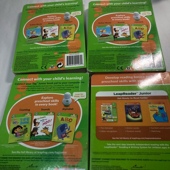 Leap Frog Junior Tag hard cover books, lot of 4 David smells , Dora, Pooh - Picture 5 of 13